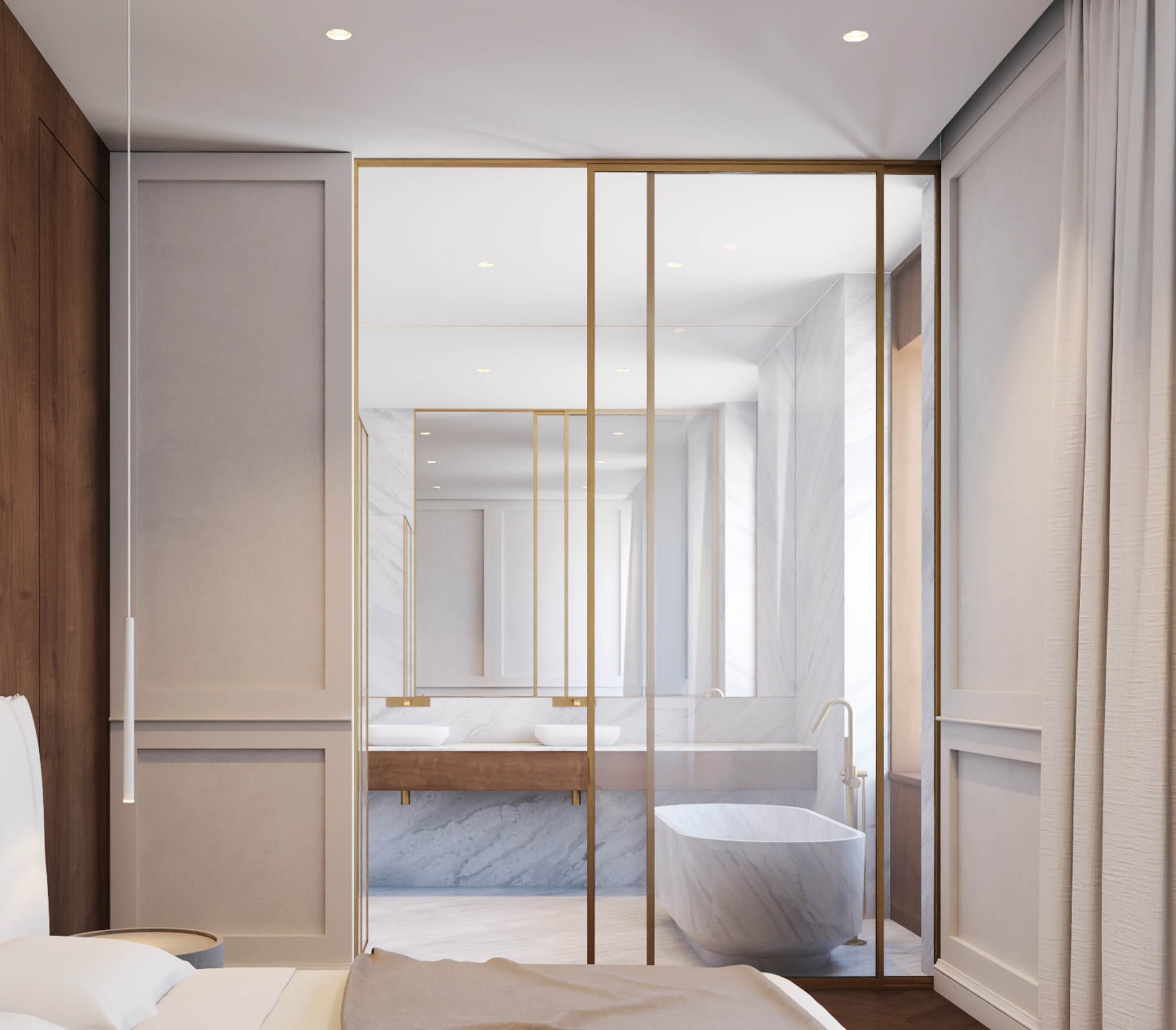 Retiro View master bathroom with premium finishes